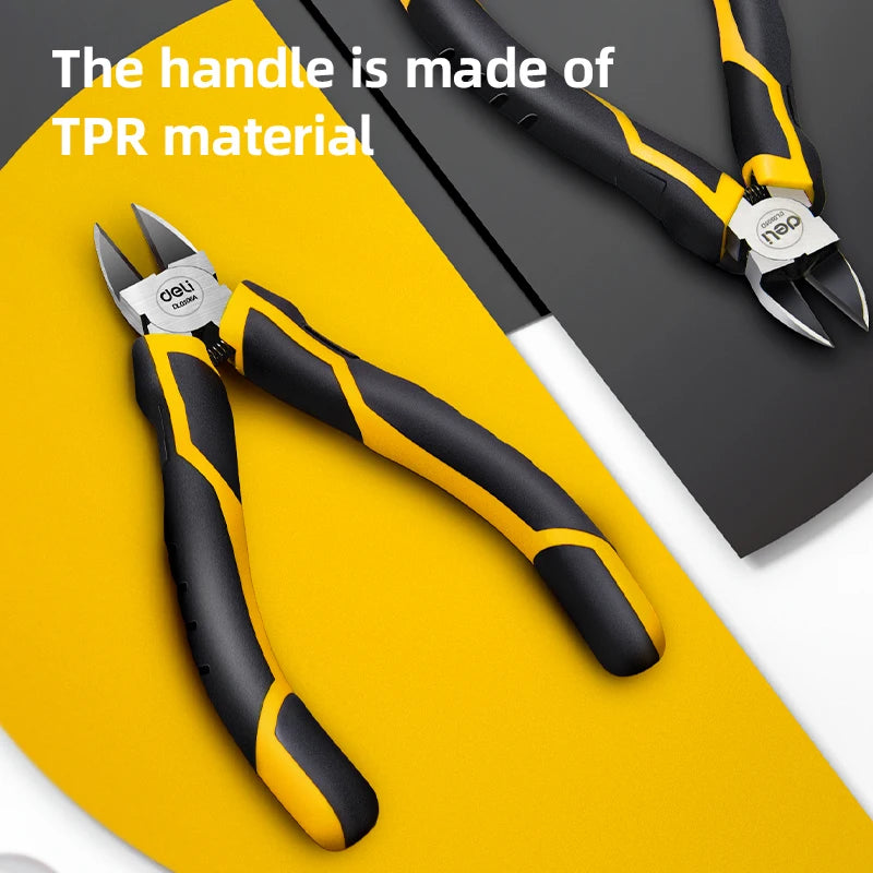 Deli 5 Inch 6 Inch Universal Plastic Nippers Mini Diagonal Pliers Multifunctional Hardware Hand Tools Electrician Wire Cutter