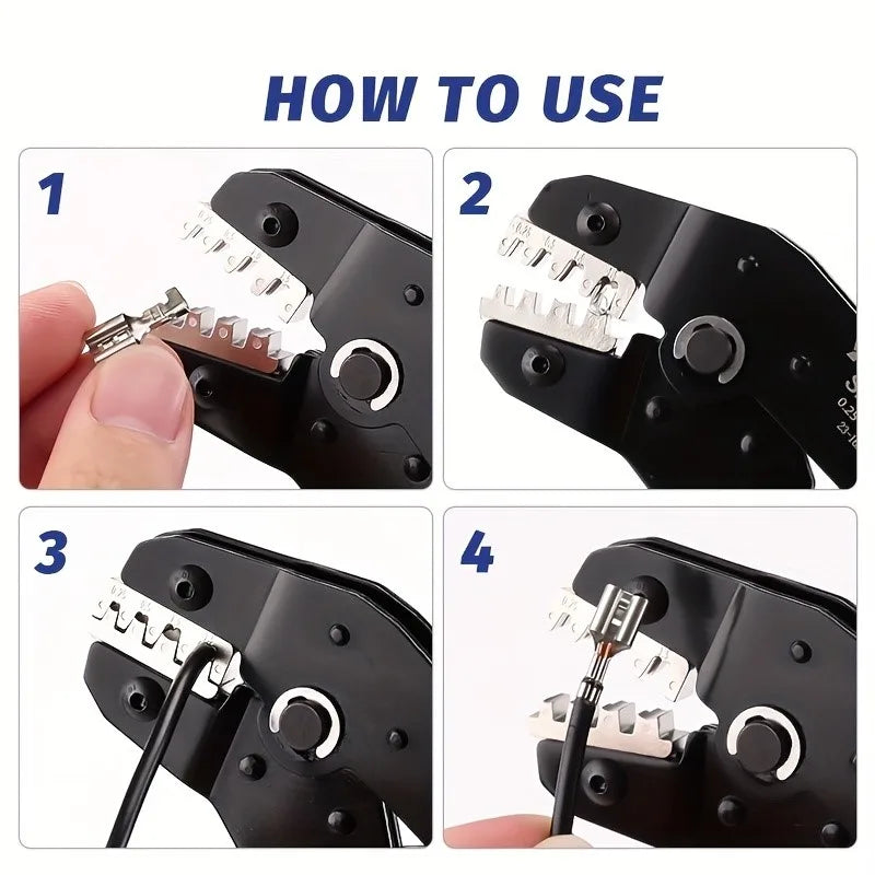 Terminals Crimp Pliers Interchangeable Dies Wire Crimper Crimping Tools Ratcheting SN-48B PH2.0 XH2.5 JST2.5 VH3.96