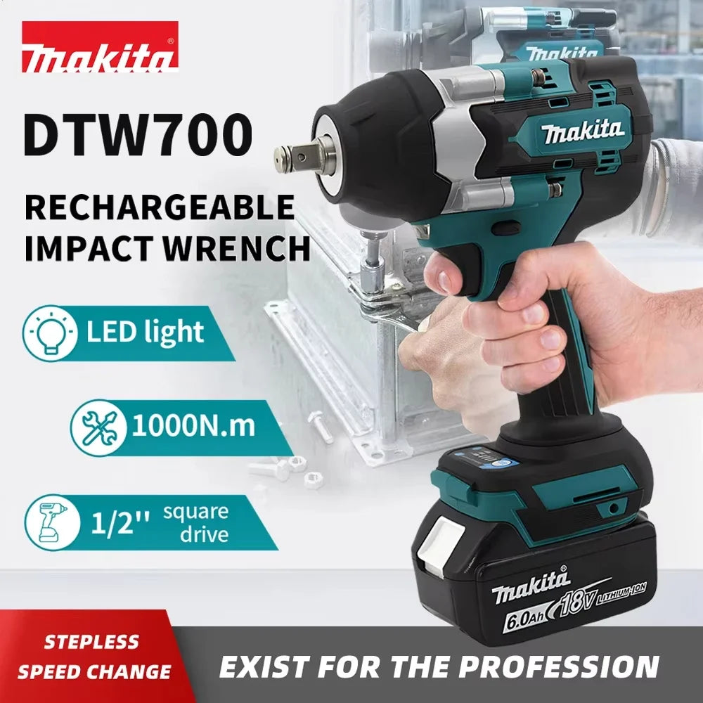Makita DTW700 18V Brushless Electric Wrench Cordless Drill Screwdriver Free Delivery Large Torque Power Tools Torque Wrench