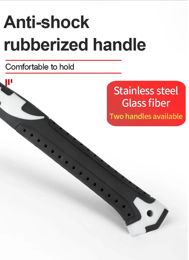 AIRAJ Short/Long Handle Claw Hammer Double Nail High Carbon Steel Household Durable Anti Slip Industrial Grade Hand Tool