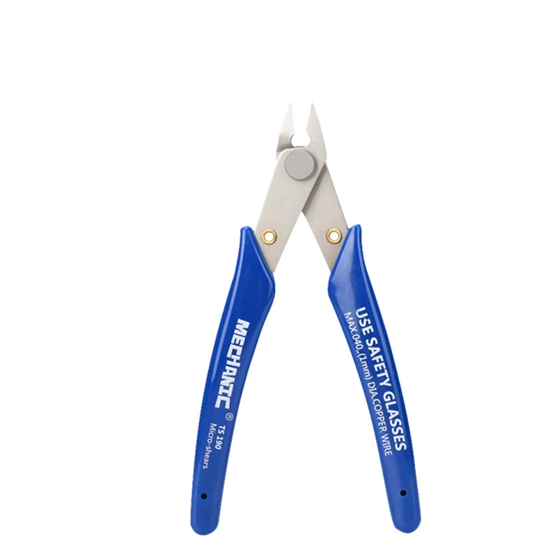 MECHANIC Diagonal Cutting Pliers TS-190 High Precision Electronic Cutter for PCB Phone Repair Electrician Hand Tool with Spring