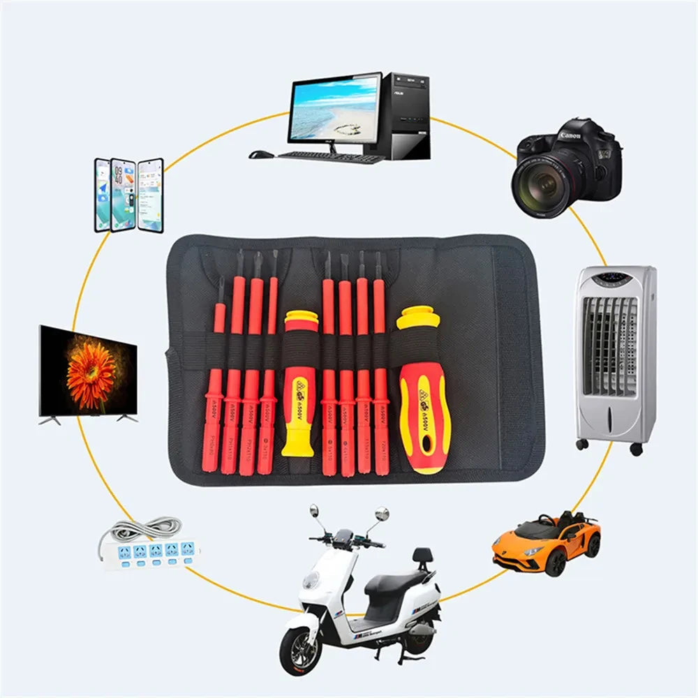 Insulated Electrician Screwdriver High Hardness Combo Household Magnetic Cross Word Shaped Plum Blossom Hexagonal Screwdriver