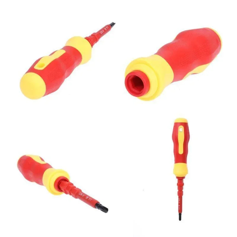 Electrician Repair Tools Kit Changeable Insulated Screwdrivers Set  Magnetic Slotted Bits Repair Tool Electrician Tool