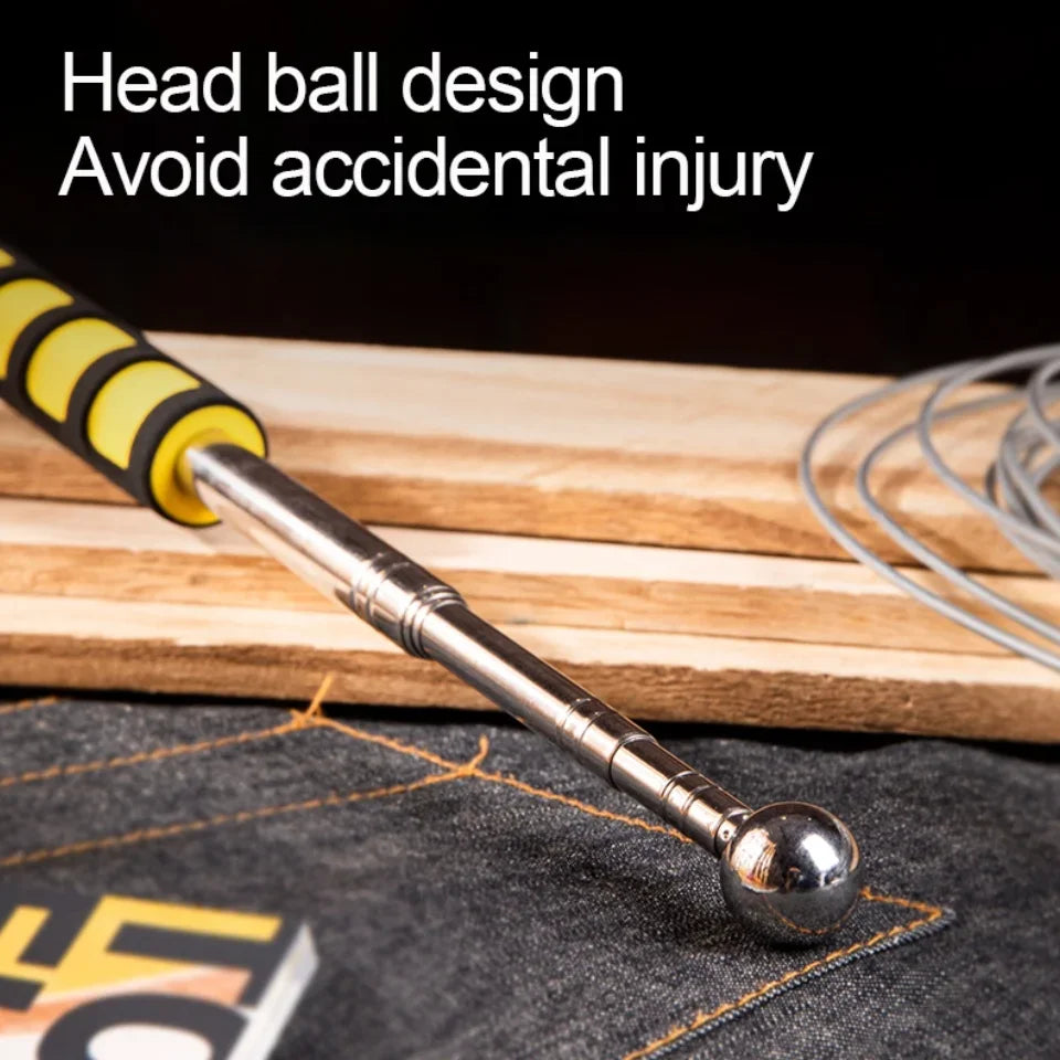 1Pc 98/115/160CM Multifunction Telescopic Self Defense Hammers Empty Drum Hammer Room Test Rod Inspection Room Tools Metel Test