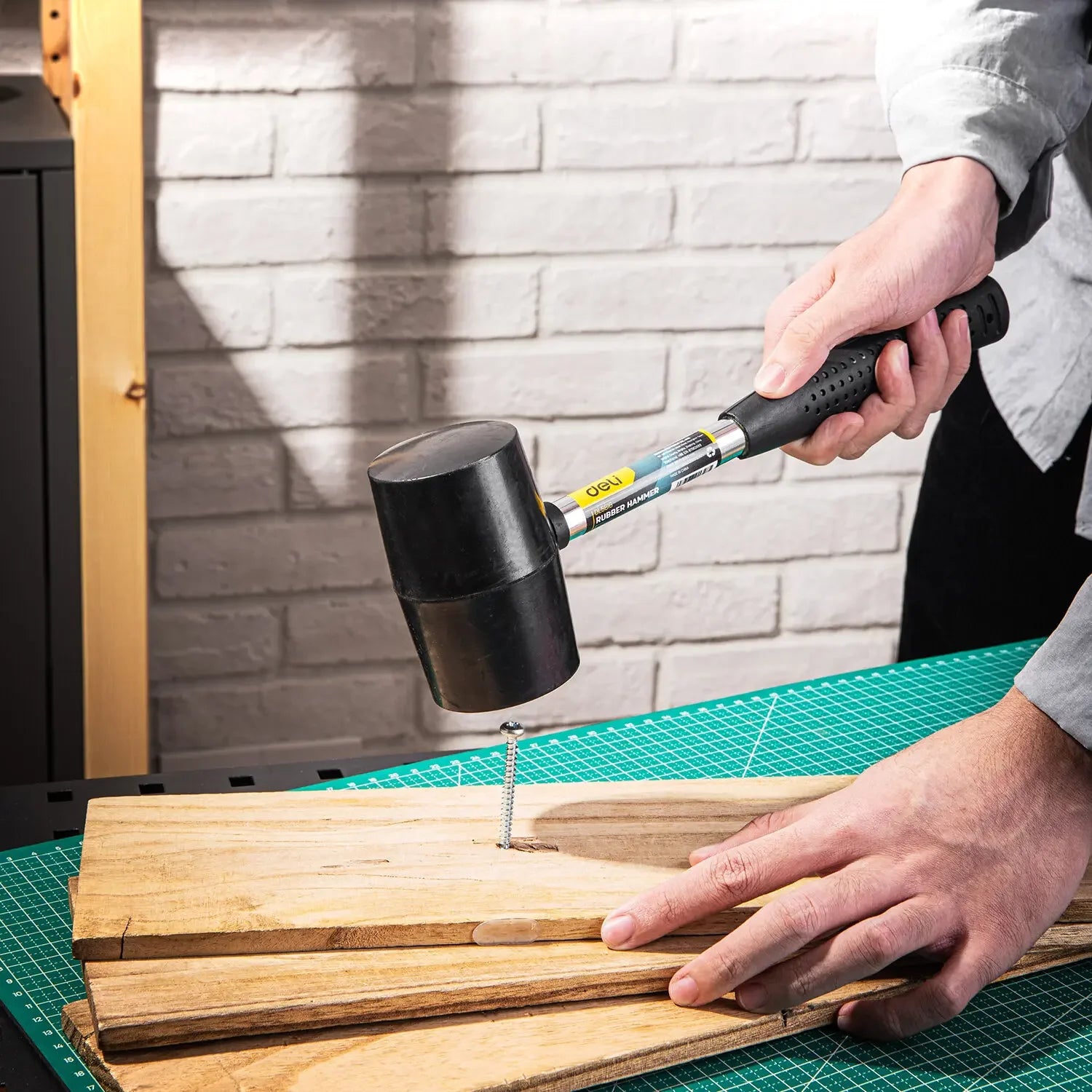 1 PCS 12/16/24OZ Rubber Hammer Durable Rubber Hammer Head for Camping Flooring Tent Stakes Woodworking Portable Repair Tools