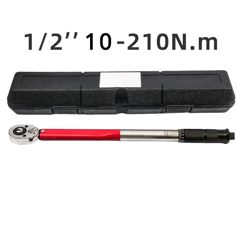 10-210N.m Torque Wrench 1/2"  Precise Reversible Ratchet Torques Key Professional Bicycle Motorcycle Car Automotive Tool