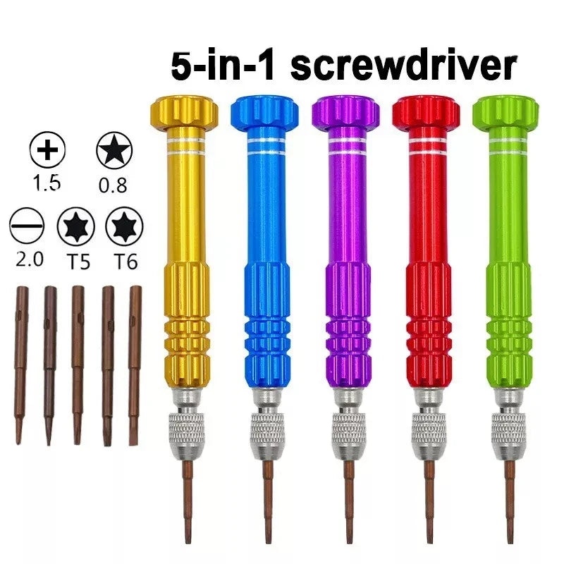 2025 5 in 1 Screwdriver Repair Kit Screwdriver for Phone Opening Tools Phone Repair Tools for Iphone Huawei Xiaomi /Color Random
