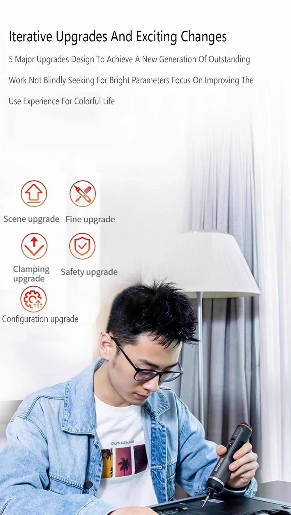 WORX  WX242 4V Electrical Screwdriver Set Smart Cordless Electric Screwdrivers USB Rechargeable 30 Bit Set Mini Drill Power Tool