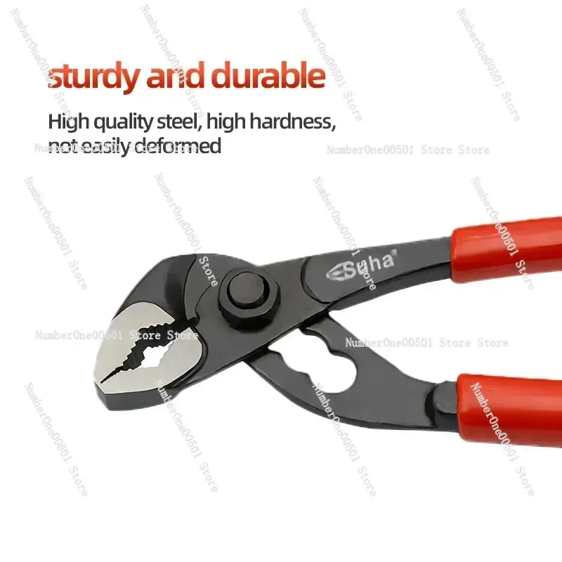 SUHA 5inch Mini Portable Water Pump Pliers 4 Adjustable Gear Opening Ultra Thin Pipe Wrench Home DIY Plumbing Shifting Spanner