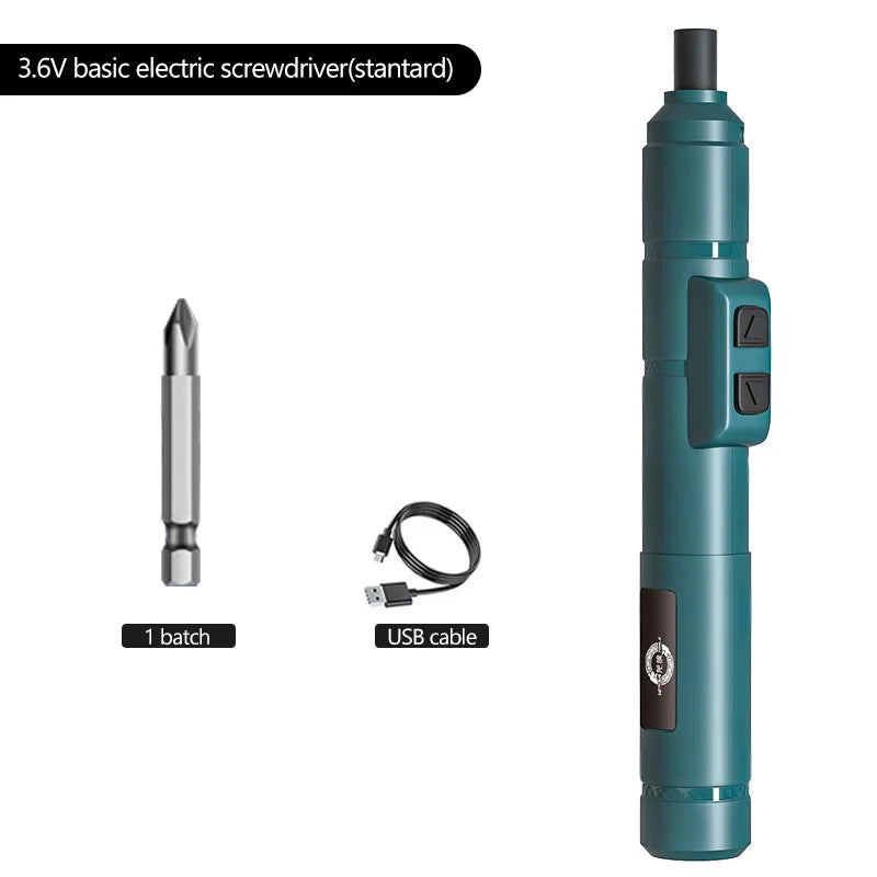 Cordless Electric Screwdriver Rechargeable 2000mah Lithium Battery Mini Drill 4V Power Tools Set Household Maintenance Repair
